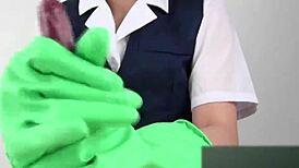 handjob with latex gloves feels so kinky! 😜