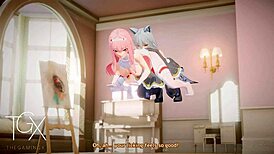 Zero two has futanari sex in anime hentai game?