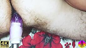 Brazilian redhead wife dominates gay husband with rubber cock