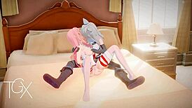 Zero two has futanari sex in anime hentai game?