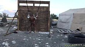 Straight Guys' Dicks Peeking Out In Solo Gay Blowjob Close-Up!