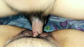 Tight dripping pussy gets filled with cum in close-up bent over scene