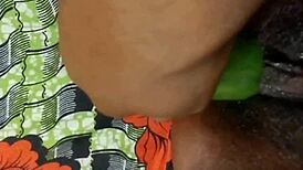 Suggestive cyndy blackslave drills cucumber deep with wild squirt on webcam