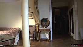 Anissa Kate jumps on her date's monster cock before dinner