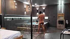 I had wild sex in the bathtub with brunette