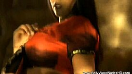 Exotic asian striptease with clothes ripped off