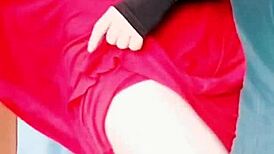 hey, check this sissy crossdresser in pink shirt and mini skirt, so hot! 🔥