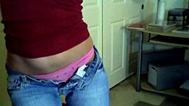 Naughty girl tapes herself teasing with tits and ass.