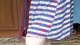 hey, check this sissy crossdresser in pink shirt and mini skirt, so hot! 🔥