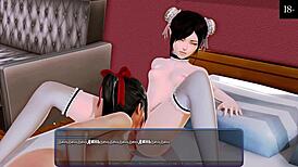 Complete gameplay of harem hotel part 7 with cum, lick, masturbation, blowjob, doggystyle, and assfucking.