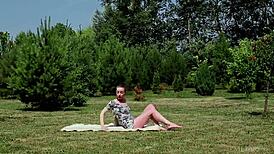 i present petite brunette lena cass undressing