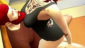 Redhead Gets Fucked and Licked by Old Cuckold