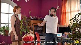 mature nymfa came to her young neighbour and seduced him with moaning