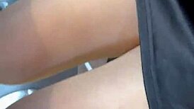 asian ladyboy shows new thong in store 😏