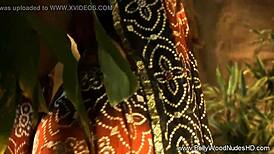 Exotic asian striptease with clothes ripped off