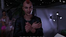 Naked wife in threesome gameplay