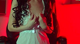 Horny Bride Laura Fatalle Spanks Her Ass in Wild Solo Play