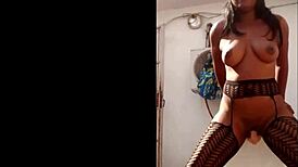 Masked Ebony Fucks Herself With Big Dildo Outside Her House Part 2