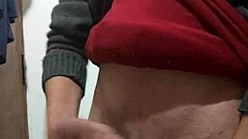 Hey, just jerking off solo with clothes on, feeling that skinny amateur vibe 😏