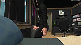 Neighbor Enjoys Bimbo Stepmom's Big Tits and Masturbation by the Pool in Fantasy Roleplay