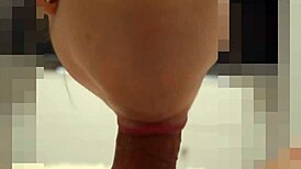 Emotional cremita en su boca, late mi polla y lo nota, can't believe it