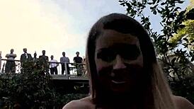 brooklyn love says 'swallow my cum in this interracial blowbang'