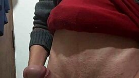 Hey, just jerking off solo with clothes on, feeling that skinny amateur vibe 😏