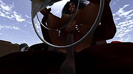 Second Life Black Man Bangs Black Woman at Drive-In