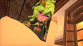 i feel peaceful watching the sunset with collei in genshin impact