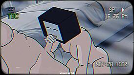 TV woman and cameraman have sex in Skibidi Toilet hentai animation