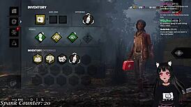 vtuber lewdneko plays dbd and gets spanked part 2