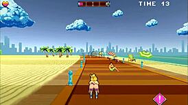 Roller babe engages in outdoor BDSM with muscular guys