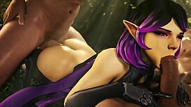 Horny heroes indulge in massive cocks in 3D hentai.