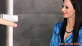 Classy Euro slut drowned in bukkake cum explosion