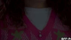 Nerdy girlfriends share cocks in book club foursome at night club