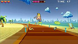 Roller babe engages in outdoor BDSM with muscular guys