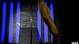 Gay strip tease: A sexy gay striptease with a hot young guy dancing on the pole