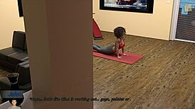 Watch Gina Touch Her Pussy Through Yoga Pants!