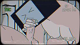 TV woman and cameraman have sex in Skibidi Toilet hentai animation