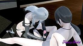 a2 gets hard sex and multicum in nier automata hentai