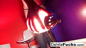 hot dahlia plays with her favorite sex toy