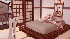 3d japanese vibes he teases me so i tease him back in cowgirl