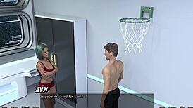 femdom mistress dominates in space anime