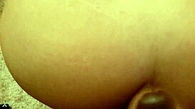 I watch the black top cum on my white ass, so interracial!