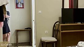 Couple Arrived From Bar Night, Ripped Clothes Off, And Fucked Hard In Hotel Room