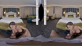 naughty america - jessa rhodes gets her wet pussy on you with deepthroat and handjob.