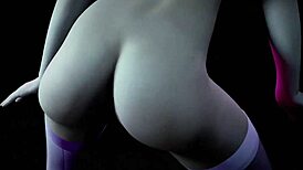 uhh, hot blonde striptease in 3d porn, ya know?