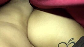 wife feels the warmth of a creampie in sideways position