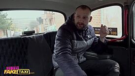 female fake taxi kayla green gets creampied with boobs out