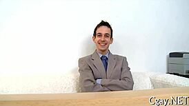 Indecent homosexual sex with hunks involves oral blowjob and intense fucking